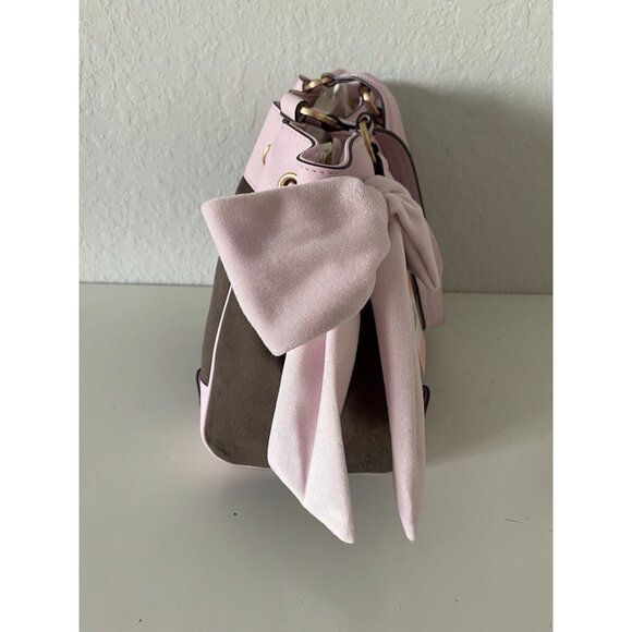 Juicy Couture Classic Juicy Lover Daydreamer Tote Bag Chocolate Pink Velour NEW - Picture 10 of 16